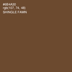#6B4A30 - Shingle Fawn Color Image
